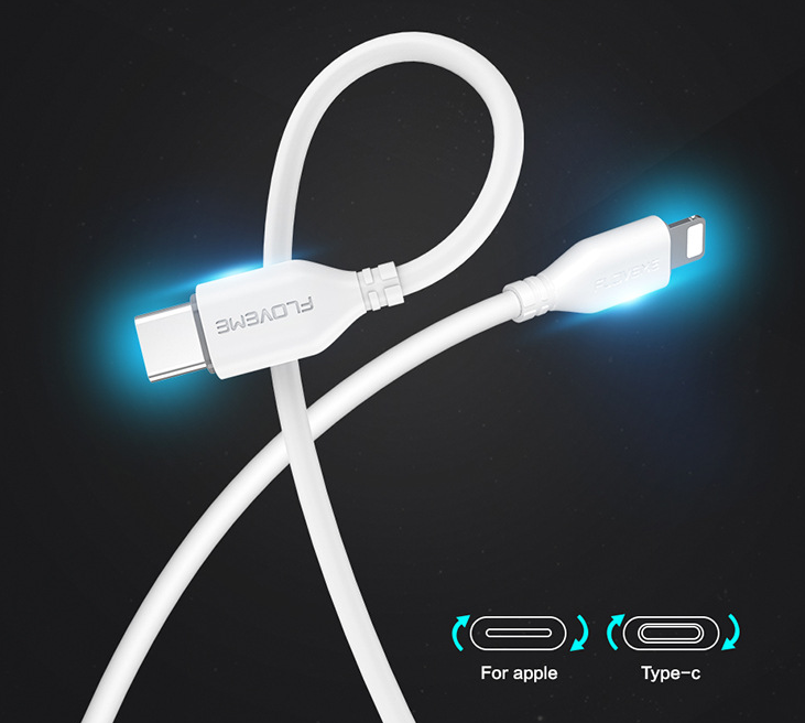 Floveme 1m Type-C to Lightning Fast Charging Cable